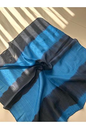 دستمال گردن آبی زنانه ابریشم Likya Atelier - کد 933397521