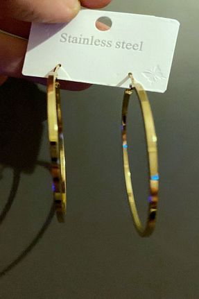 گوشواره استیل (فولاد) زرد زنانه استیل (فولاد) DLK TAKI - کد 933448960