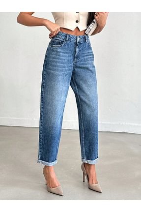 شلوار آبی زنانه پارچه Denim - کد 930174947