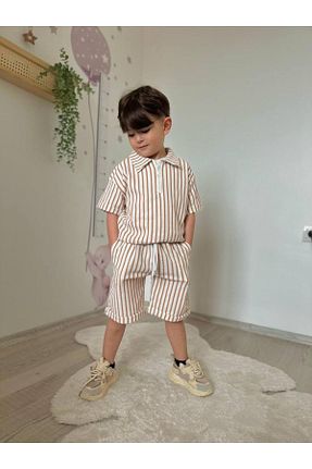 ست بالاتنه و پائین تنه سفید بچه گانه بافتنی RENGARENK KIDS STORE - کد 934230731