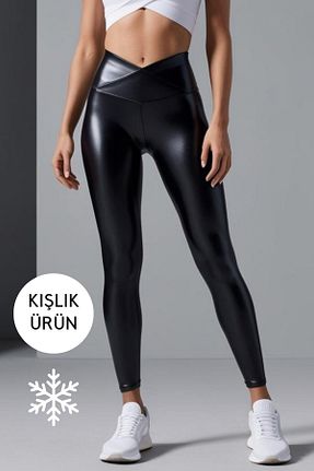 ساق شلواری مشکی زنانه چرم مصنوعی MAXFIT - کد 883347441