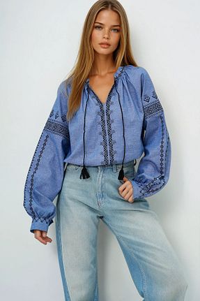 بلوز رنگی زنانه ساده VAGGON - کد 933475029
