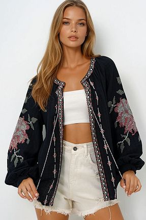 کت رنگی زنانه رگولار VAGGON - کد 933474246