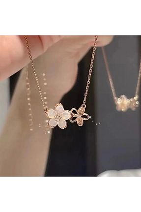 گردنبند جواهر صورتی زنانه زیرکن Nada Craft - کد 933462909