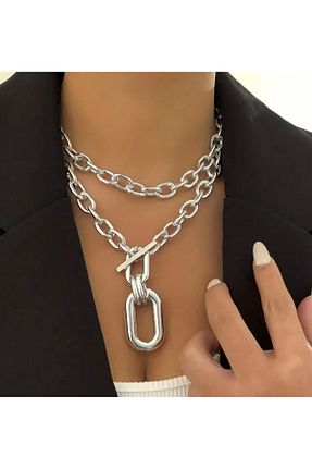 گردنبند جواهر متالیک زنانه NISHPOINT - کد 934197947