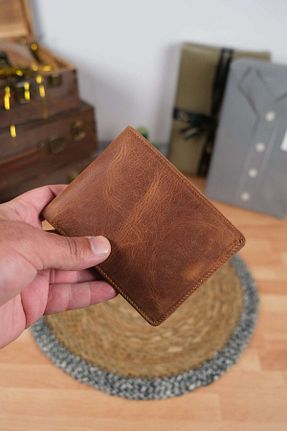 کیف پول قهوه ای زنانه ابعاد کوچک Norvi Leather - کد 933549573