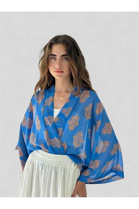 کیمونو و کافتان آبی زنانه پنبه پلی استر Retrobird - کد 933554303