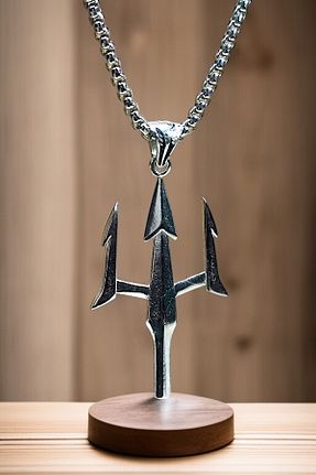 گردنبند استیل ( فولاد ) سفید مردانه روکش نقره AK STORE SİLVER - کد 933554271