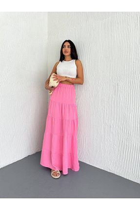 دامن صورتی زنانه پنبه پلی استر JUST MAY - کد 933555280