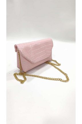 کیف دوشی صورتی زنانه چرم مصنوعی SİYA DERİ - کد 933555383