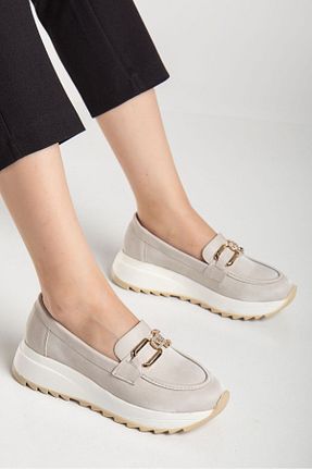 کفش کژوال بژ زنانه چرم مصنوعی Guneç SHOES - کد 933561683