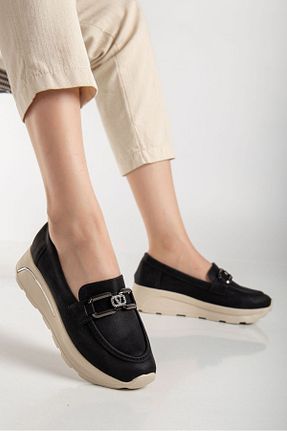 کفش کژوال مشکی زنانه چرم مصنوعی Guneç SHOES - کد 933572113