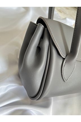 کیف دوشی طوسی زنانه چرم مصنوعی CEVHERA - کد 933577334