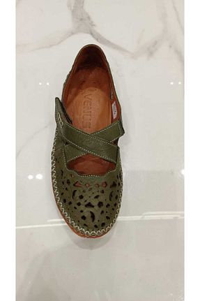 کفش کژوال سبز زنانه چرم خالص EREN SHOES BAG - کد 933587429