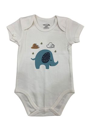 بادی و سرهمی نوزادی سفید بچه گانه پنبه ای PEAR BABY - کد 934284653