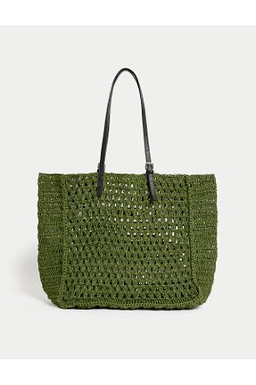 کیف ساحلی سبز زنانه حصیر Marks & Spencer - کد 933633905