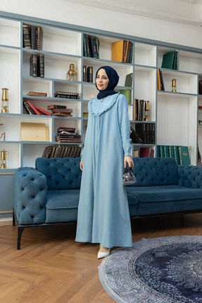 کلاه و ابایا آبی زنانه پنبه پلی استر Neways - کد 933628462