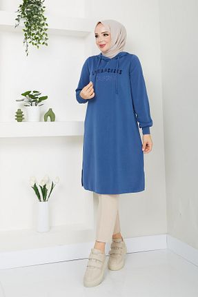 تونیک حجاب سرمه ای زنانه پلی استر Doque - کد 849073550