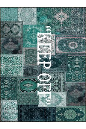 فرش سبز قابل شستشو Rugs Modern Halı - کد 923146259