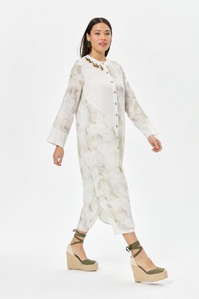تونیک حجاب سفید زنانه بافتنی Esswaap - کد 933682176