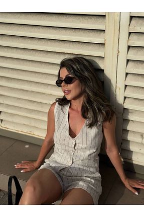 ست بالاتنه و پائین تنه نباتی زنانه بافتنی LB Laluna Butik - کد 933667086