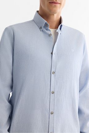 پیراهن آبی مردانه رگولار Avva - کد 775557201
