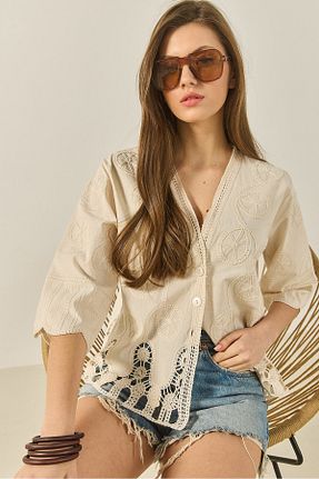 پیراهن بژ زنانه رگولار Bianco Lucci - کد 933714124