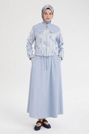 ست بالاتنه و پائین تنه حجاب آبی زنانه رگولار Armine - کد 933734815