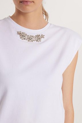 تیشرت سفید زنانه Relaxed Tudors - کد 933756534