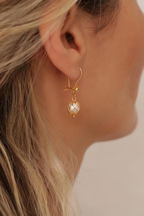 گوشواره طلا زرد زنانه 14 عیار Bayar Gold - کد 117287051