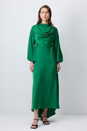 لباس حجاب سبز زنانه نیمه فیت Touche Prive - کد 933720736