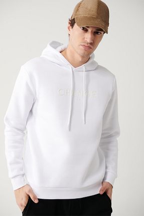 سوئیشرت سفید مردانه چاپی Avva - کد 780271760