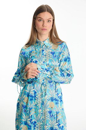 تونیک حجاب آبی زنانه ویسکون Zühre - کد 932417527