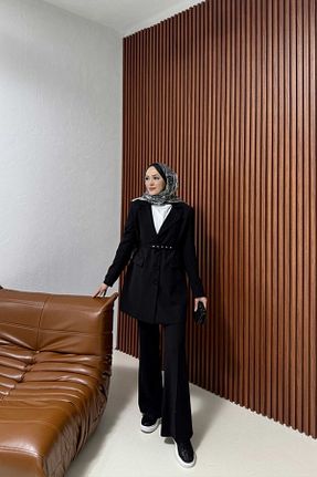 ست بالاتنه و پائین تنه حجاب مشکی زنانه بیکر Melike Tatar - کد 933781675