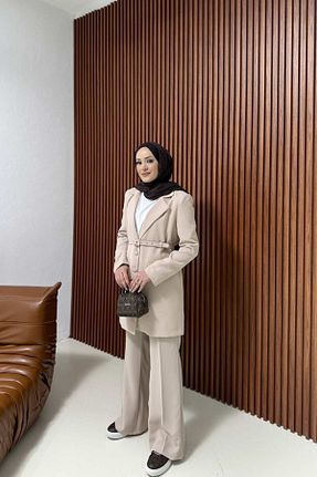 ست بالاتنه و پائین تنه حجاب طوسی زنانه بیکر Melike Tatar - کد 933781795