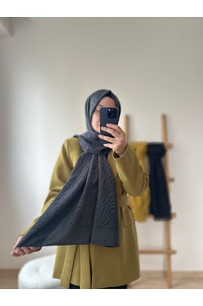 شال طوسی زنانه پنبه ای VALOR - کد 933769585