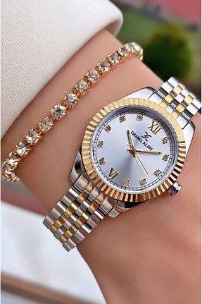 ساعت مچی طلائی زنانه 36-40 میلی متر Daniel Klein - کد 451400950