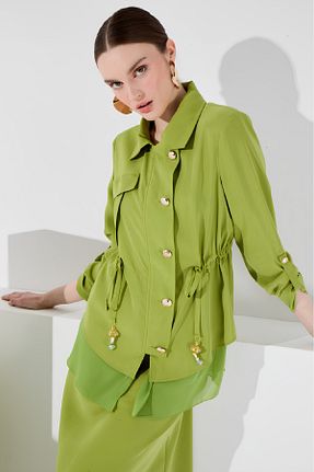 کت سبز زنانه رگولار hukka design - کد 933632459