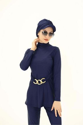 مایو حجاب سرمه ای زنانه ساده NS Tasarım Tesettür Mayo - کد 814604912