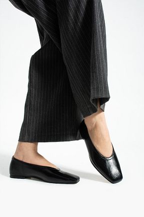 بابت مشکی زنانه چرم لاکی Gökçe Shoes - کد 933801319