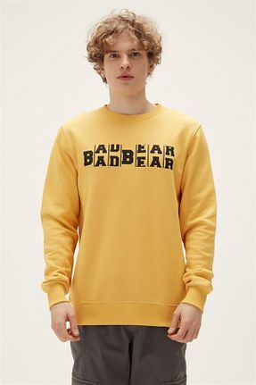 سوئیشرت زرد مردانه ساده Bad Bear - کد 745930451