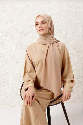 شال قهوه ای زنانه ابریشم NEWSTORE - کد 814074752