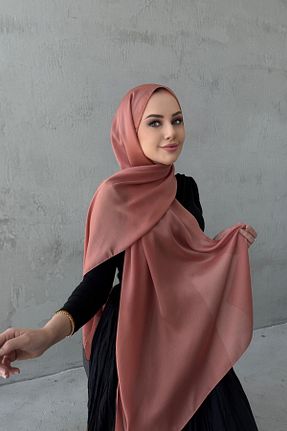 شال نارنجی زنانه ابریشم Byedauzunlar - کد 933863426