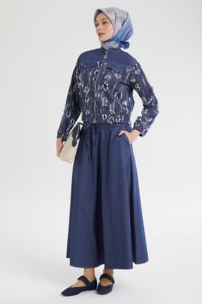ست بالاتنه و پائین تنه حجاب سرمه ای زنانه رگولار Armine TREND - کد 933862665