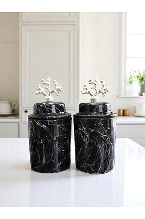 کوزه شیشه ای مشکی سرامیک ferayhome - کد 934684296