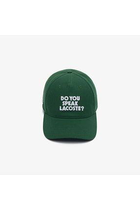 کلاه سبز زنانه پنبه ای Lacoste - کد 875031681