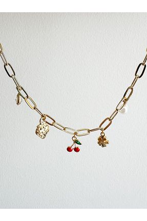 گردنبند جواهر زرد زنانه منجق NevoAccessory - کد 934770180
