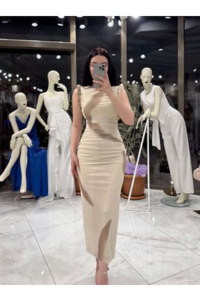 لباس بژ زنانه توری missswans - کد 934665623