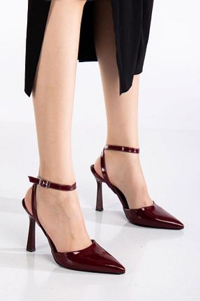 کفش مجلسی زرشکی زنانه پاشنه نازک İA İLERİADIM - کد 834024025
