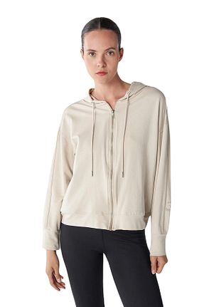 سوئیشرت اسپرت بژ زنانه رگولار hummel - کد 800065557
